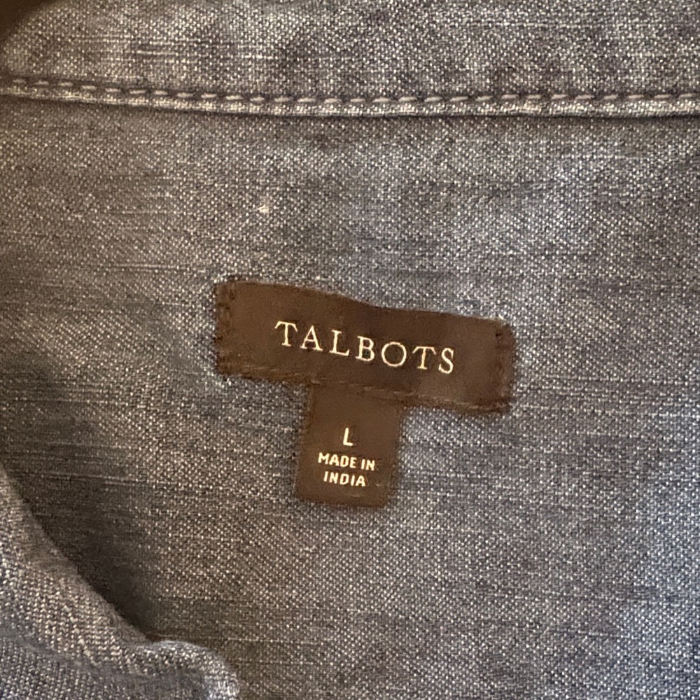 Talbots Chambray Button-Down Boyfriend Shirt - image 5